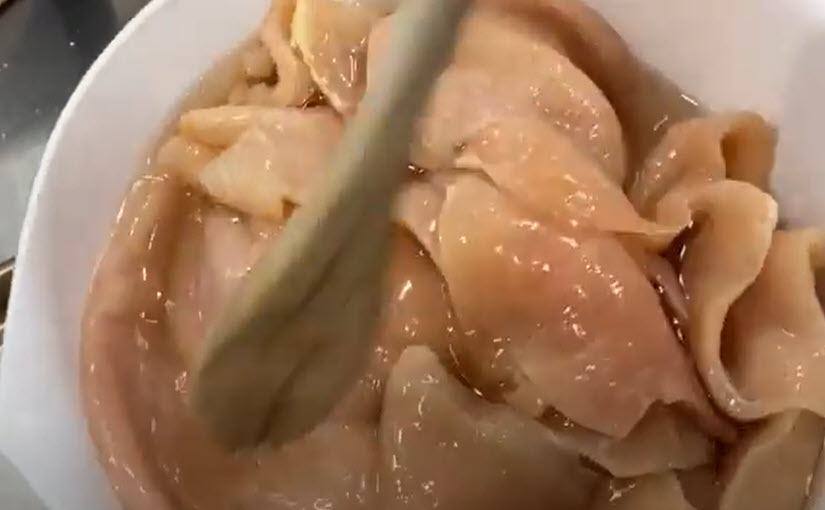 Marinate chicken with apple cider vinegar